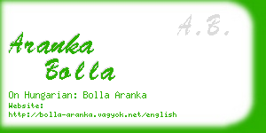 aranka bolla business card